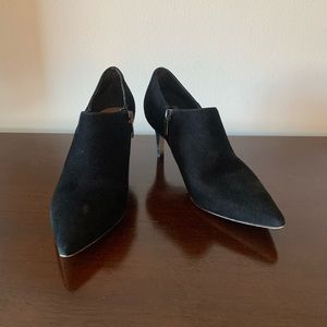 Via Spiga Black Suede Ankle Bootie